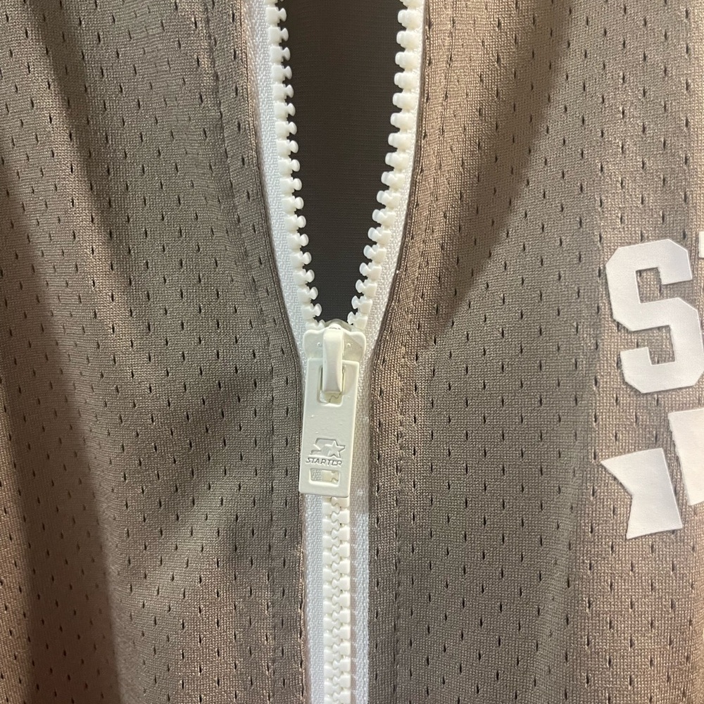 Starter Men's Brown Varsity Zip Up Size Medium - Picture 4 of 9